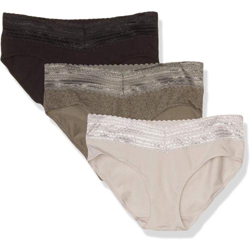 Warner's womens Blissful Benefits No Muffin 3 Pack Hipster Panties