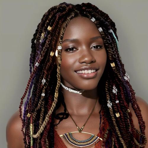 80 PCS Gold Dreadlock Beads Hair Jewelry Braids Accessories for Goddess Locs Crochet Passion Twist Hair Rings Soft Metal Adjustable Braiding Cuffs (80Pcs, Gold)‼️missing pieces‼️