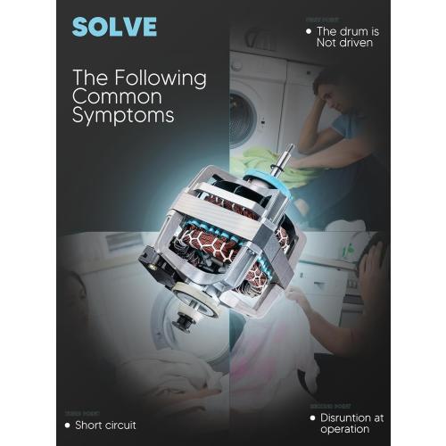 4681EL1008A Dryer Motor Assembly, Fit for L-G Dryer Motor DLE5977S, 4681EL1002A, 4681EL1008B, 4681EL1008H, Ken-More Dryer 79661623310, 79661412410 Series Etc, by BOGDA