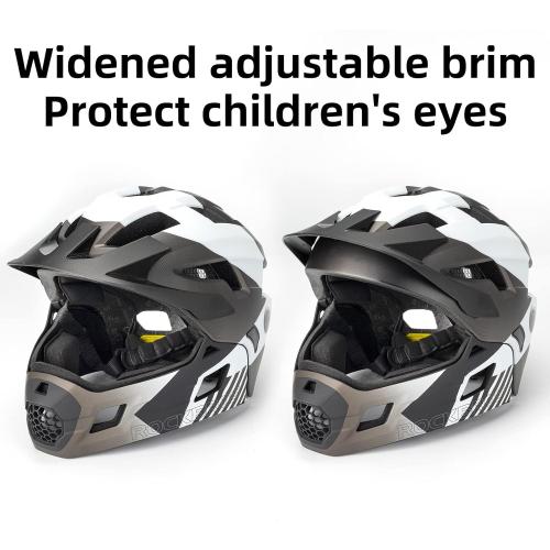 ROCKBROS Kids Full Face Helmet Kids Bike Helmets Lightweight Toddler Mountain Bike Helmet Detachable for MTB BMX Skating Cycling Scooter Safety Bicycle Helmets for Youth Child Boys Girls Ages 3-16