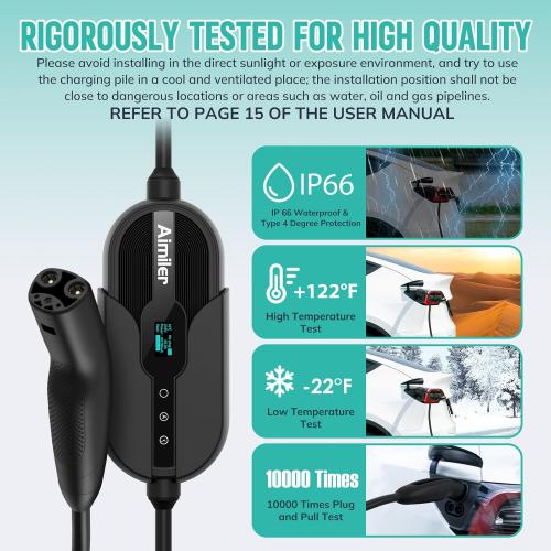 Level 1/2 Tesla Charger(WIFI APP/Plug-play), 16A, 25ft Cable ETL Certified, 240V NEMA 6-20P Plug & 120V 5-15P Adapter, NACS Connector, Portable Electric Car EV Charger for Tesla Models Y/X/3/S