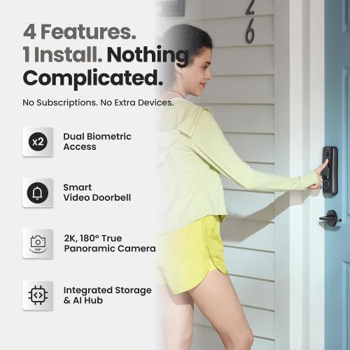 Lockin Veno Plus, All-in-One Smart Lock for Front Door