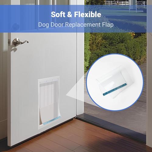 2PACK Dog Door Replacement Flaps - Measures 7.25 x 13, Medium Dog Door Flap Compatible with Ruff Weather Pet Door, BPA Free, Less Shrinkage, Weather Resistant