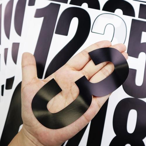 5 Inch Vinyl Number Stickers,Self-Adhesive Large Sticker - 8 Sheets Black