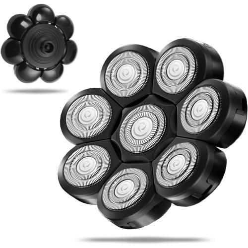 Head Shaver Replacement Heads,Head Shaver Replacement Blades, Head Shavers for Bald Men,Head shavers for Men, Stainless Steel Rotary Blades for Electric Head Razor (black8)