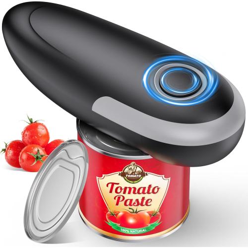 One Touch Electric Can Opener Fits All Can Sizes, Electric Can Openers for Kitchen Food Safe with Smooth Edge