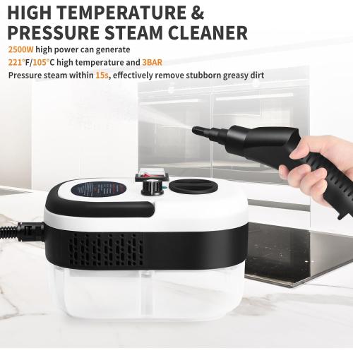 Steam Cleaner, 6-gears Adjustable, 15s Heat-Up, 1.29 Quarts Tank, Portable Steamer for Cleaning with 26 pcs Accessories, Steam Cleaner for Home,Dirt, Grease, Grout, Tile,Floor,Couch and Car