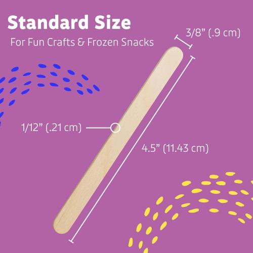 Artlicious 1000 Pcs Wooden Craft Sticks, Popsicle Sticks for Crafts, Icecream Stick, Wooden Sticks, Wax Stick, Tongue Depressors Wood Craft