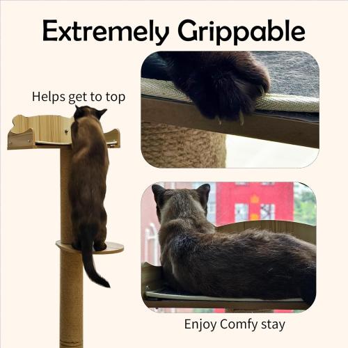 Cat Window Perch Felt Pad 15, Adjustable Cats Window Bed for Climbing and Sunbathing, Attach Adhesive (Black Felt Cushion Only)