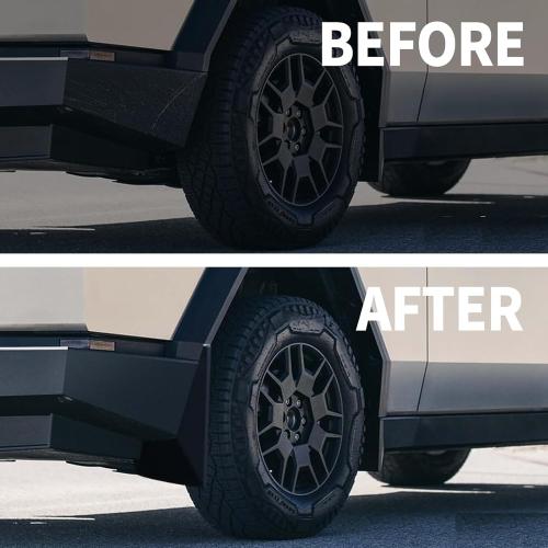 Mud Flaps Splash Guards Compatible with Tesla Cybertruck 2024 2025 Accessories Tire Protector Mudflaps All Weather No Need to Drill Holes Front & Rear Set of 4