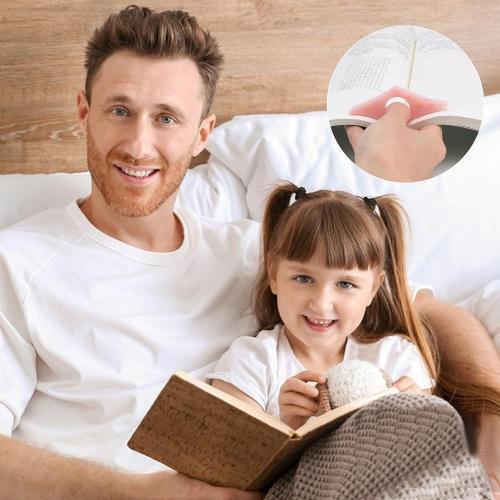 Kartterfly Thumb Page Holder 2Pack Energy Pattern Pink Green Book Markers | Finger reading aid for readers, ergonomic grip for one-hand reading, practical book accessory, fits all reading books