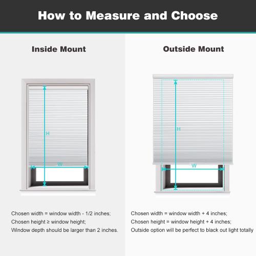 Changshade Cordless Cellular Shades, Blackout Honeycomb Shades for Windows, Pull Down Pleated Blinds, Easy to Install for Indoor Windows and French Doors,35 W x 72 H, White