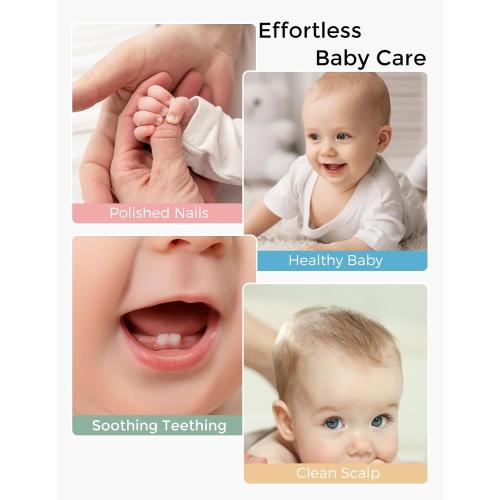 Momcozy Elite Baby Kit, Superior Baby Shower & Registry Essential Kit for Grooming & Health & Cleansing Care, Electric Nail File & Nasal Aspirator,Tummy Wrap,Thermometer,Bath Brush,Teether,Storage Bag