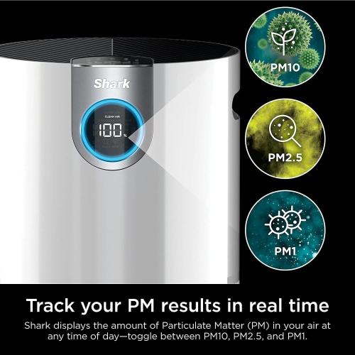 Shark Air Purifier for Home Large Room, Clean Sense Technology, HEPA Air Filter, 1000 Sq Ft, Removes 99.98% of Dust & Allergens, HP201