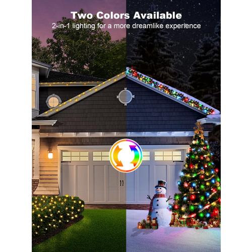 300 LED Color Changing Christmas String Lights, 100FT Warm White Multicolor Outdoor Fairy Lights with Remote, Timer, Memory, 8 Modes, Waterproof Christmas Tree Lights for Bedroom Classroom Patio Party