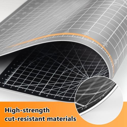 Ecraft Large Self Healing Cutting Mat: 24 x 36 Double Sided 5-Ply Hobby Mat, A1 Rotary Cutting Sewing Mat for Crafts, Fabric,Sewing,Quilting,Scrapbooking,Projects,Grey/Black