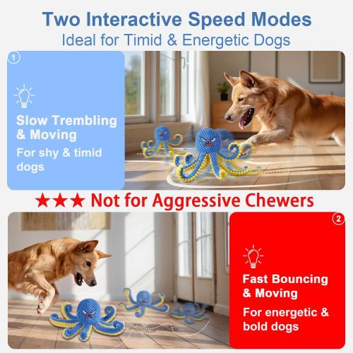 Interactive Dog Toys Octopus to Keep Them Busy(Blue)