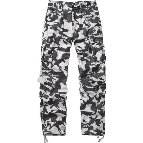 AKARMY Wild Cargo Pants, Casual Work Pants, Military Army Camo Combat Hiking Pants with 8 Pockets(No Belt) (SIZE 30)