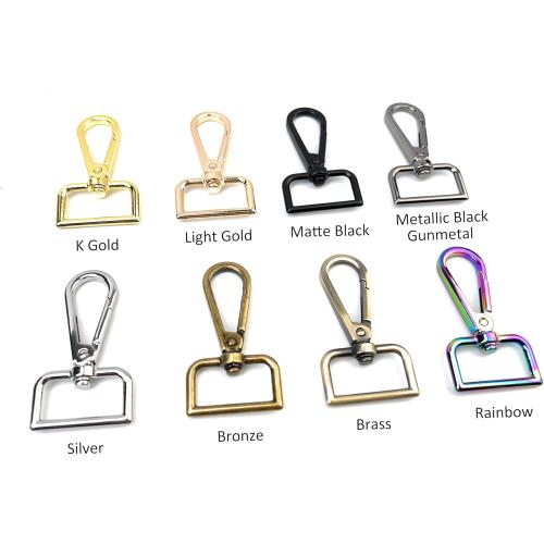 10 Pcs D Ring Swivel Lobster Claw Clasps Push Gate Snap Hooks Trigger Clips for Purse Keychain Strap Making