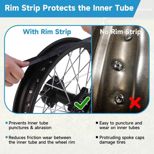 EOPOAYI 80/100-12 3.00-12 Dirt Bike Rear Wheel Tire Tube Assembly Compatible with 90cc 110cc 125cc SSR125 Taotao DB14 KX65 Coolster QG-214 CX65 Baja DR70 Off Road Motocross Parts with 12mm Bearing
