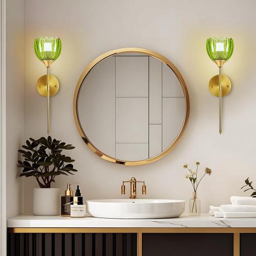 Battery Operated Wall Sconce Set of 2, Rechargeable Wireless Wall Sconce Lights with Glass Lampshade, 5000mAh Dimmable Bulbs with Remote,15 Colors Wireless Wall Lamps for Bedroom Living Room