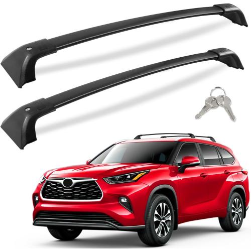 Lockable 260lbs Cross Bars Roof Racks Fit for Toyota Highlander 2020-2024