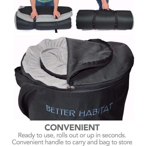 SleepReady Portable Floor Mattress & Guest Bed | 3 CertiPUR-US Memory Foam | Roll out in seconds | Twin, Single, Kid | Guest, Car, Camping, Dorm, Travel Essentials | Waterproof | 1 yr warr