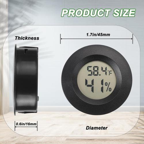 Serundo Auto Digital Hygrometer Thermometer Indoor/Outdoor Hygrometer 4PC