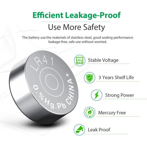 LiCB 8 Pack LR41 AG3 392 384 Battery,Long-Lasting & Leak-Proof,High Capacity 1.5V LR41 Coin & Button Cell Batteries for Digital Thermometer Ornament Hearing Aid Led Watch