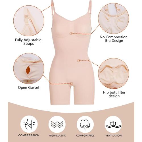 Size L..SHAPERX Women's Shapewear Bodysuit Tummy Control Body Shaper Seamless Sculpting Snatched Waist Body Suit