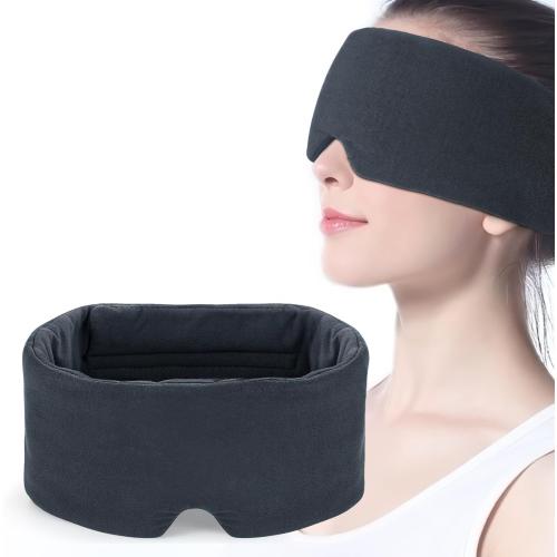 Mavogel Sleep Mask, Modal Material Eye Mask for Sleeping, Ultra Soft Skin Friendly Full Eye Covers for Women Men, Light Blocking Sleeping Mask for Travel Yoga Nap, Fully Adjustable Strap, Dark Grey