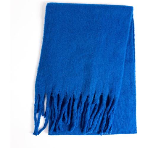 AUSEKALY Women's Scarf Big Colorful Thick Blanket Wrap Winter Oversized Warm Chunky Scarves Solid