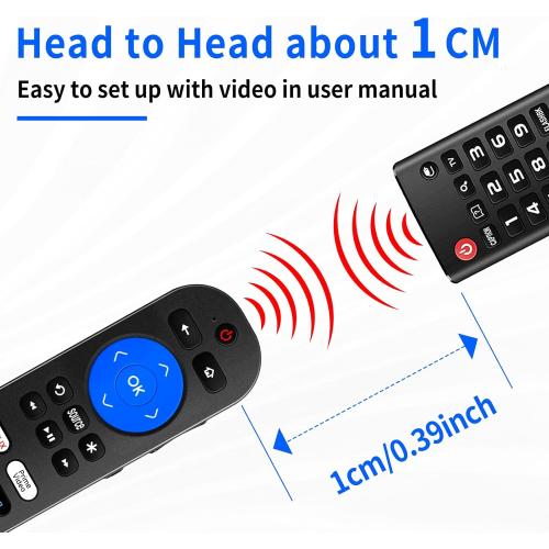 Programmable Remote for Roku Ultra Remote Replacement with Volume Key - Replacement Remote for Roku Ultra LT 4K Remotes with Extra 9 Learning Keys, 2 Pack (Not for Stick)