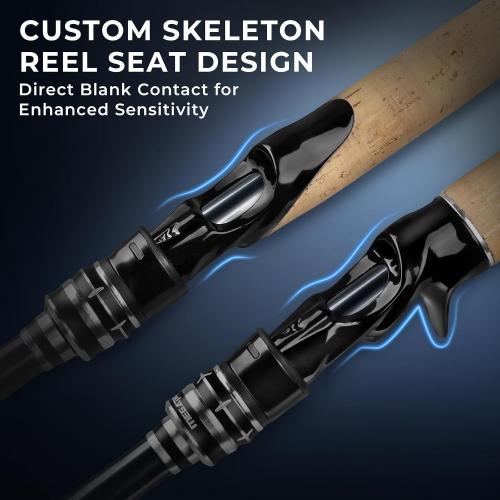 KastKing Megatron Titanium Telescopic Casting & Spinning Fishing Rods, IM7 Graphite Travel Rod with Titanium Solid Tip, Power Transition System, for Freshwater and Inshore Fishing