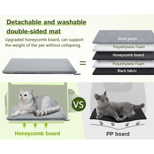 Pecute Pet Carrier Backpack, Large Cat Carrier Backpack Hold Up to 22 Lbs, Expandable cat Backpack with Breathable Mesh for Medium Dogs Cats, or 2 Small Pets, Dog Backpack Carrier for Travel Hiking