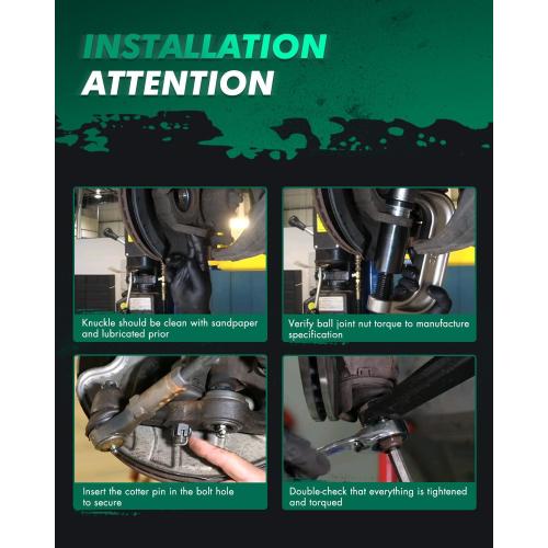 SCITOO ES800717 ES800718 Front Outer Tie Rod End fit 11-14 for Hyundai Sonata for Kia for Sportage 10-15 for Hyundai Tucson 11-15 for Kia Optima Suspension Pack of 2