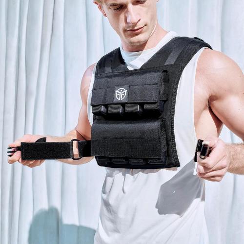 ERIC FLAG 40 lb Weighted Vest for Men & Women - Adjustable 0-40 lb with 16 Iron Weight, Heavy-Duty for Calisthenics, Running and Walking - Compact 1000D Oxford - Weighted Vest with Removable Weights