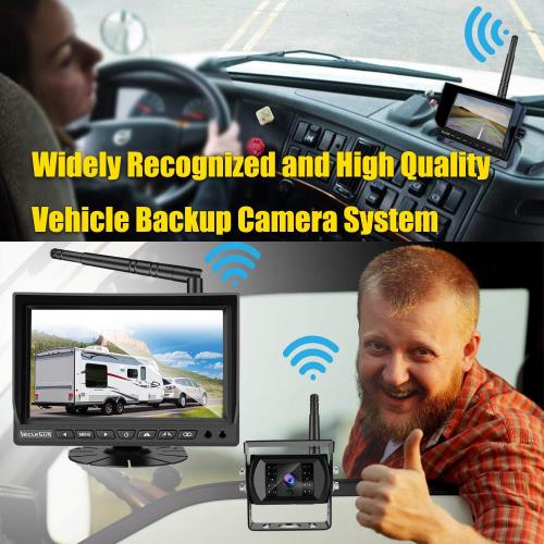 Wireless Backup Camera for Trucks VMW7 high Definition 1080P 7” IPS Monitor System,High-Speed Stable Transmission & Waterproof