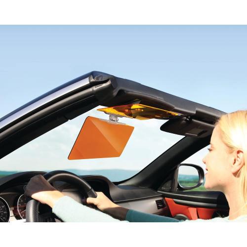 Hd Vision Visor -Day Night Reduces Blinding Glare Safe Driving Sun Protection Enhances Color Clarity Contrast