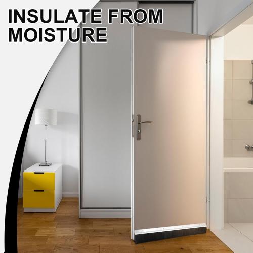 Lounsweer 2 Pcs 2.5 x 39.3 Inch Brush Door Sweep PP Hair Aluminum Door Sweep Bottom for Exterior Home Garage Alloy Brush for Exterior and Interior Sealing Gaps Keeps Out Cold Air, Dust