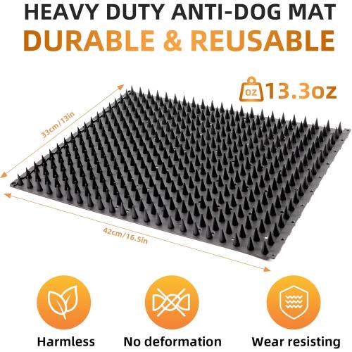 5 Pack Scat Mats for Dogs – Heavy Duty Solid PP Pet Deterrent Mats to Keep Dogs Off Couch & Furniture – Durable for Indoor & Outdoor Use