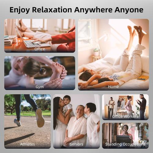 Shiatsu Foot Massager with Heat,Vibration,Air Compression and Deep Kneading for Plantar Fasciitis, Neuropathy,Improve Foot Wellness,Gifts for Women & Men（Black）