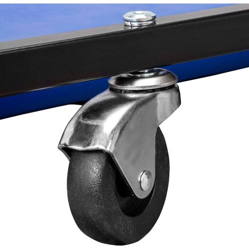 Big RED 40 Padded Rolling Garage/Shop Creeper with Adjustable Headrest and 6 Casters,Mechanic Cart, Blue TR6452 Torin