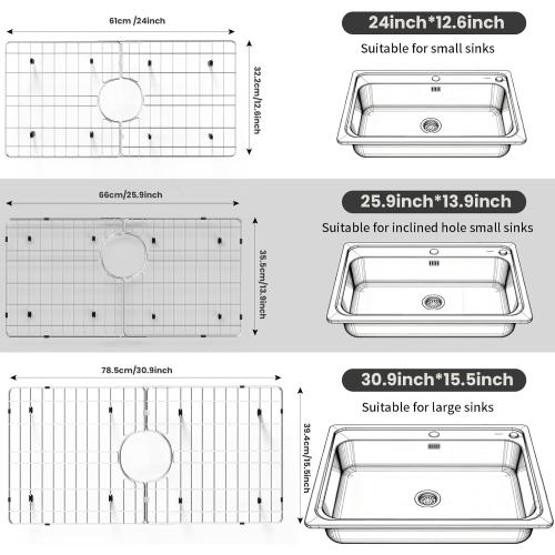 24 x 12 Stainless Steel Sink Protector