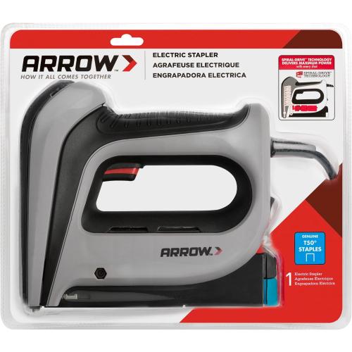 Arrow T50ACD Heavy Duty Corded Electric Staple Gun for Upholstery, Furniture, Office, Decorating, Fits 1/4, 5/16”, 3/8, or 1/2 Staples
