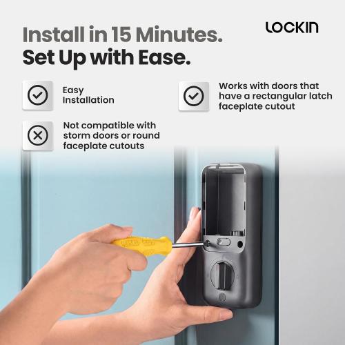 Lockin Veno Plus, All-in-One Smart Lock for Front Door