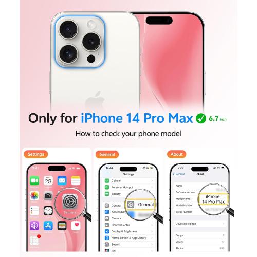 FNTCASE for iPhone 14 Pro Max Case: [Compatible with Magsafe] Translucent Matte Cases with [Full Camera Protection] [Screen Protector] Military Grade Shockproof Protective Phone Cover - Light Pink