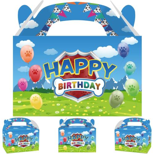 HKAHDID 12Pcs Cartoon Puppy Birthday Decorations, Cartoon Dog Party Favors Gift Boxes for Boys and Girls Party Theme Supplies