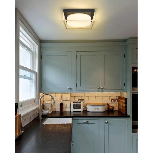 CALDION 3Pack Ceiling Light Fixture, 12 Inch 24W 950 Lumen LED Flush Mount Light Fixture, Dimmable 3000K, Square Ceiling Lamp for Bedroom, Kitchen, Hallway