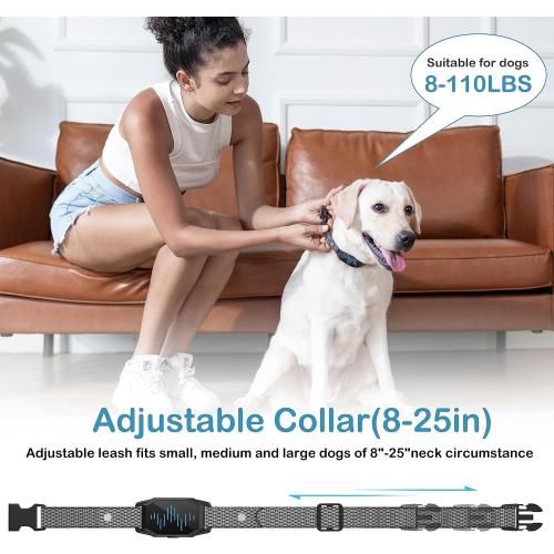 Dog Training Collar, Dog Shock Collar with Remote Control, 2500FT and 4 Training Modes Beep, Vibration, Electric Shock, IP67 Waterproof Rechargeable E-Collar for All Breed